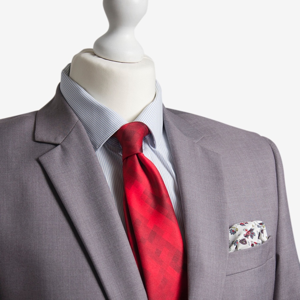 New Man Tie Red Pixel